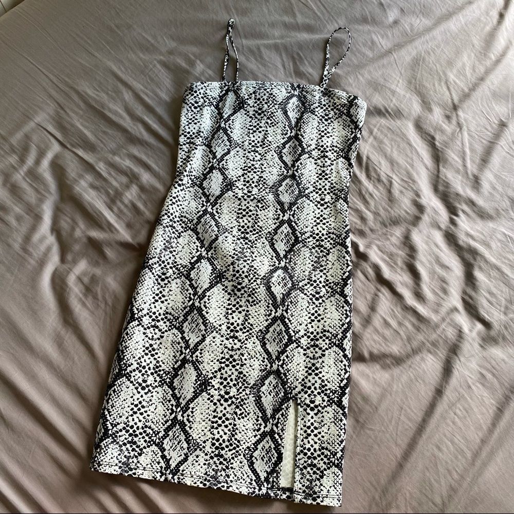 Garage snake pattern dress